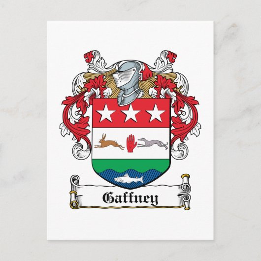 Gaffney Familienwappen Postkarte (Vorderseite)