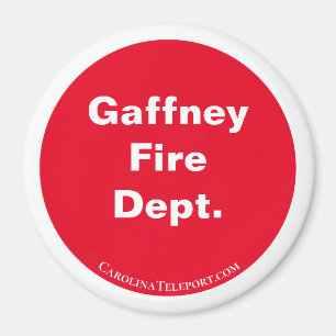 Gaffney Fire Dept. Rot/Weiß Magnet