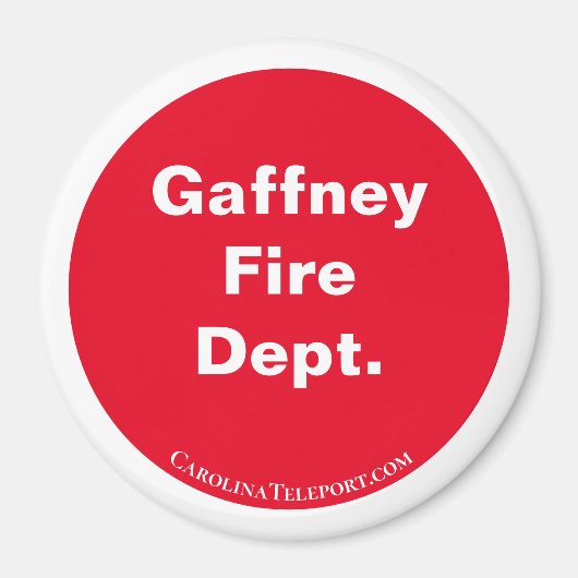 Gaffney Fire Dept. rot/weiß Magnet (Vorne)