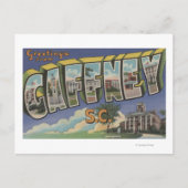 Gaffney, South Carolina - Große Briefszenen Postkarte (Vorderseite)