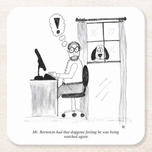 Gag Cartoon Paper Untersetzer (Vorderseite)