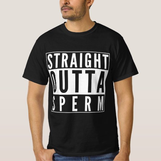 Gag Geschenkidee Operation direkt über Sperm bekom T-Shirt (Vorderseite)