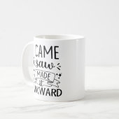 Gag Introvert Geschenk kam ich sah ich es unangene Kaffeetasse (Vorderseite Links)
