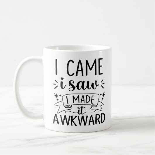 Gag Introvert Geschenk kam ich sah ich es unangene Kaffeetasse (Links)