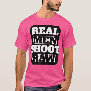 Gag Vintage echte Männer schießen Raw lustige Foto T-Shirt