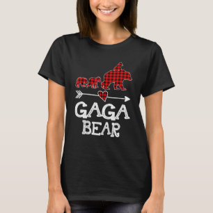 Gaga Bär  Rot kariert Gaga Bär Schlafanzug T-Shirt