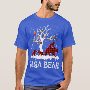 Gaga Bear Christmas Pajama Roter Kariert Buffalo F T-Shirt