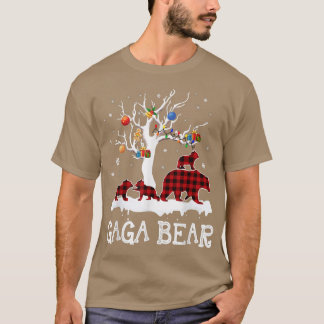 Gaga Bear Christmas Pajama Roter Kariert Buffalo F T-Shirt