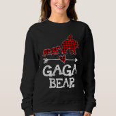 Gaga Bear Red Buffalo Plaid Gaga Bear Pajama Sweatshirt (Vorderseite)