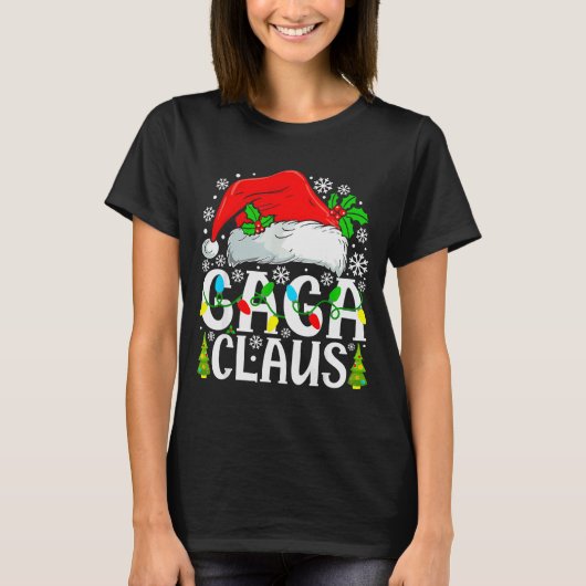 Gaga Claus Funny Christmas Family Matching T-Shirt (Vorderseite)