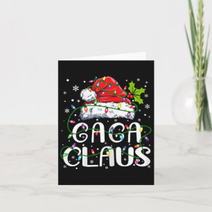 Gaga Claus Weihnachts-Weihnachtsmannmütze Matching Karte