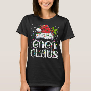 Gaga Claus Weihnachtslicht Pajama Familie Matching T-Shirt