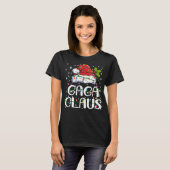 Gaga Claus Weihnachtslicht Pajama Familie Matching T-Shirt (Vorne ganz)