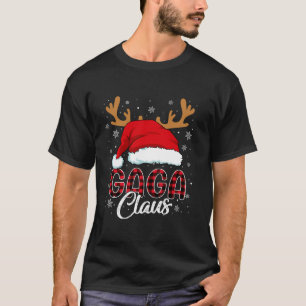 Gaga Claus Weihnachtsmannmütze Reindeer Red Karier T-Shirt