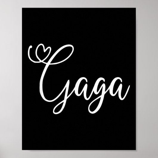 Gaga Cute Heart Grandma Poster (Vorne)