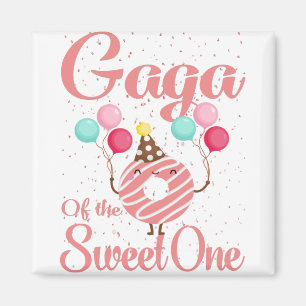 Gaga der süßen Familie, die zum 1. Geburtstag pass Magnet