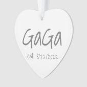 GaGa etabliertes Datum Personalisiert Acryl Ornament (Vorderseite)