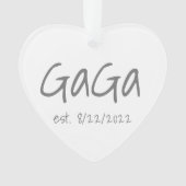 GaGa etabliertes Datum Personalisiert Acryl Ornament (Vorderseite)