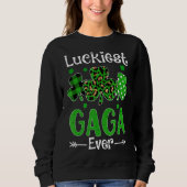 Gaga Ever Patricks Day Kleeblatt Leopard P Sweatshirt (Vorderseite)