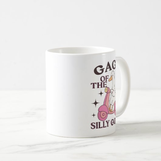 Gaga Gänse auf der Loose Funny Birthday Matching F Kaffeetasse (VorderseiteRechts)