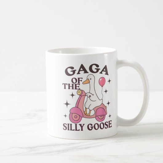Gaga Gänse auf der Loose Funny Birthday Matching F Kaffeetasse (Rechts)
