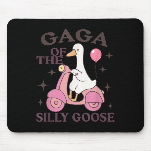 Gaga Gänse auf der Loose Funny Birthday Matching F Mousepad (Vorne)