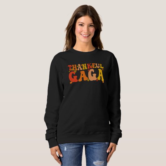 Gaga Grandmutter Erntedank Gaga Grandm Sweatshirt (Vorne ganz)