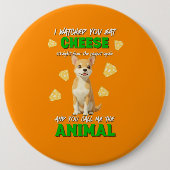 Gaga & Grumps Cheese Animal Funny Orange Chihuahua Button (Vorderseite)