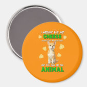 Gaga & Grumps Cheese Animal Funny Orange Chihuahua Magnet (Vorderseite/Rückseite)
