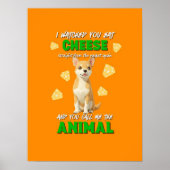 Gaga & Grumps Cheese Animal Funny Orange Chihuahua Poster (Vorne)