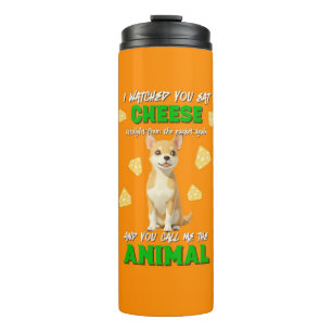 Gaga & Grumps Cheese Animal Funny Orange Chihuahua Thermosbecher
