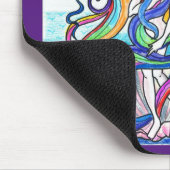 Gaga Nymphe auf der halben Muschel-Fantasie-Kunst Mousepad (Ecke)