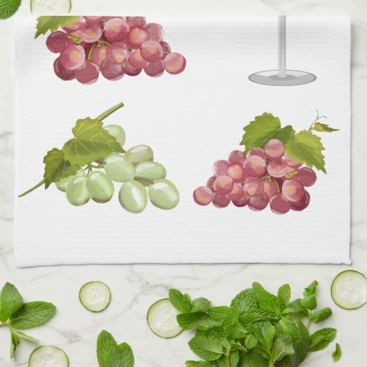 Gaga über Trauben Geschirrtuch (Gefaltet)