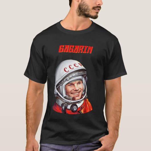 Gagarin - Sowjetwelle, Gagarin Weltraumkunst T-Shirt (Vorderseite)
