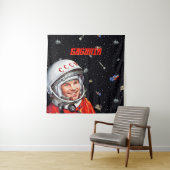 Gagarin Sowjetwelle, Gagarin Weltraumkunst Wandteppich (Beispiel)