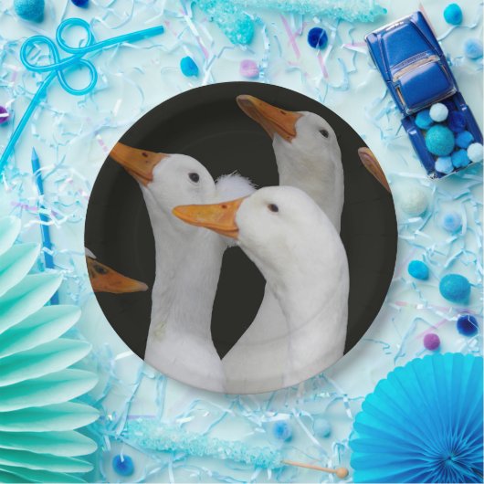 Gaggle der weißen Enten Pappteller (Party)