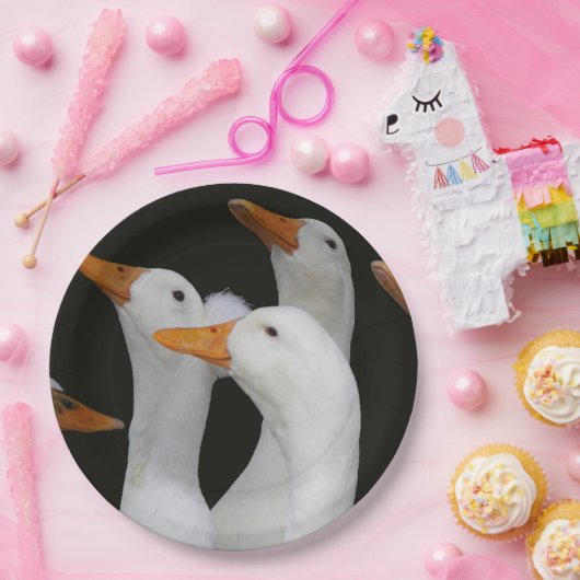 Gaggle der weißen Enten Pappteller (Party)