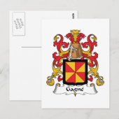 Gagne Familienwappen Postkarte (Vorne/Hinten)