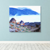 Gagnon - Abend auf dem Poster der Nordküste Leinwanddruck (Insitu (Holzboden))