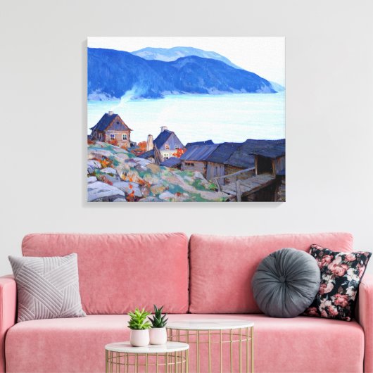 Gagnon - Abend auf dem Poster der Nordküste Leinwanddruck (Insitu (Wohnzimmer))