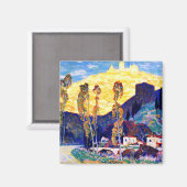 Gagnon - Abend, Siena - berühmtes Gemälde Magnet (Vorderseite/Rückseite)