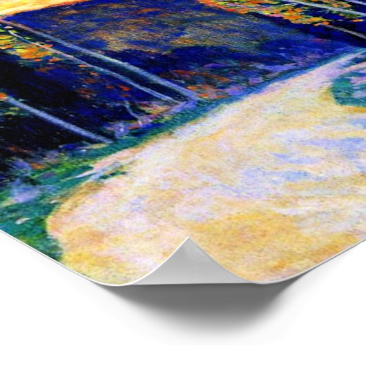 Gagnon - Abend, Siena - berühmtes Gemälde Poster (Ecke)