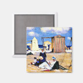 Gagnon - Der Strand von Dinard, schöne Kunst Magnet (Vorderseite/Rückseite)