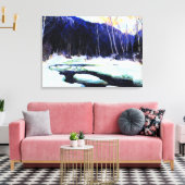 Gagnon - Fluss Thaw, schöne Kunst Leinwanddruck (Insitu (Wohnzimmer))