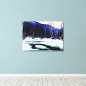 Gagnon - Fluss Thaw, schöne Kunst Leinwanddruck (Insitu (Holzboden))