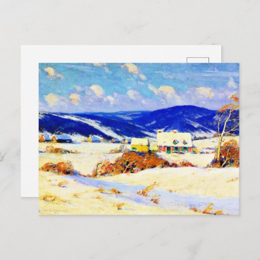 Gagnon - Im Winter der Laurentianer Postkarte (Vorne/Hinten)