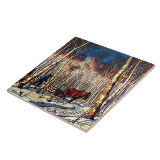 Gagnon - März im Birkenwald Fliese (Seite)