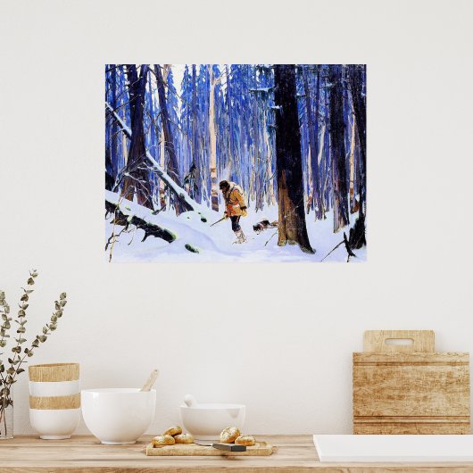 Gagnon - Trapper im Wald Poster (Küche)