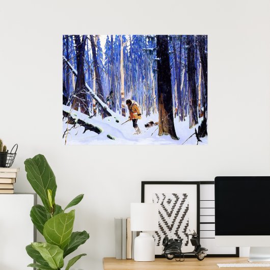 Gagnon - Trapper im Wald Poster (Heimbüro)