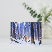 Gagnon - Trapper im Wald Postkarte (Stehend Vorderseite)